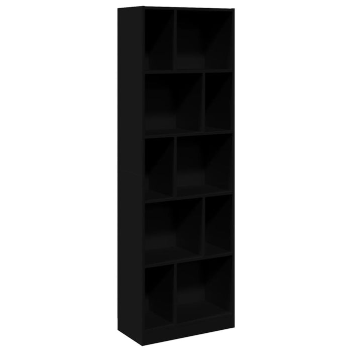 Bibliotecă, negru, 57x28,5x174 cm, lemn prelucrat - WALTI WALTI