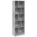 Bibliotecă, gri beton, 57x28,5x174 cm, lemn prelucrat - WALTI WALTI