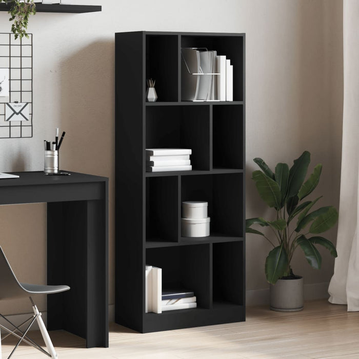 Bibliotecă, negru, 57x28,5x141 cm, lemn prelucrat - WALTI WALTI