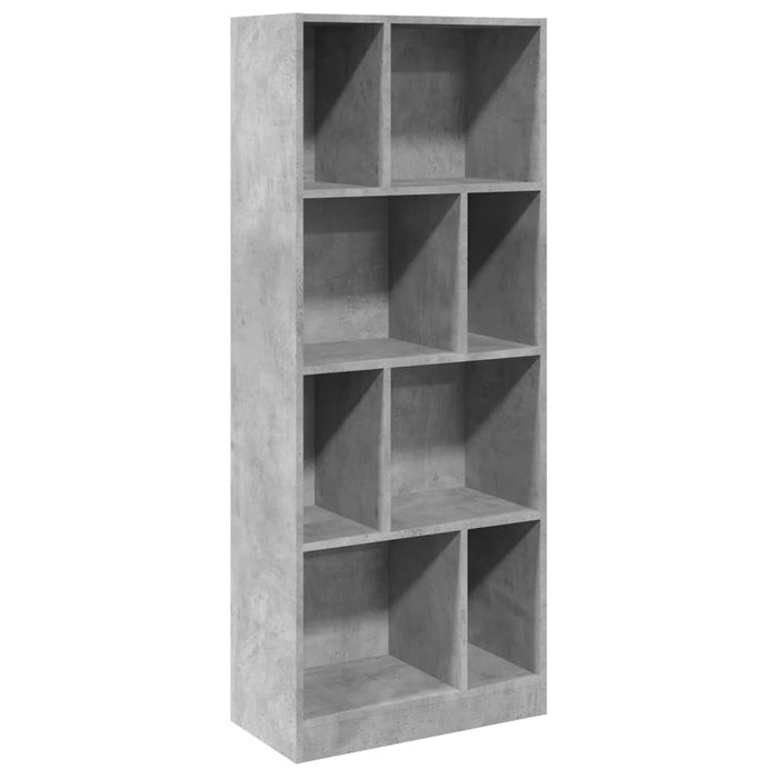 Bibliotecă, gri beton, 57x28,5x141 cm, lemn prelucrat - WALTI WALTI