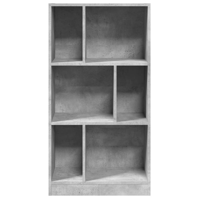 Bibliotecă, gri beton, 57x28,5x107,5 cm, lemn prelucrat - WALTI WALTI