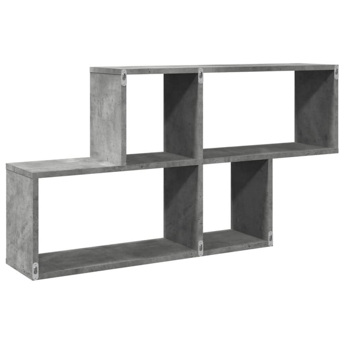 Raft de perete, gri beton, 100x20x53 cm , lemn prelucrat - WALTI WALTI