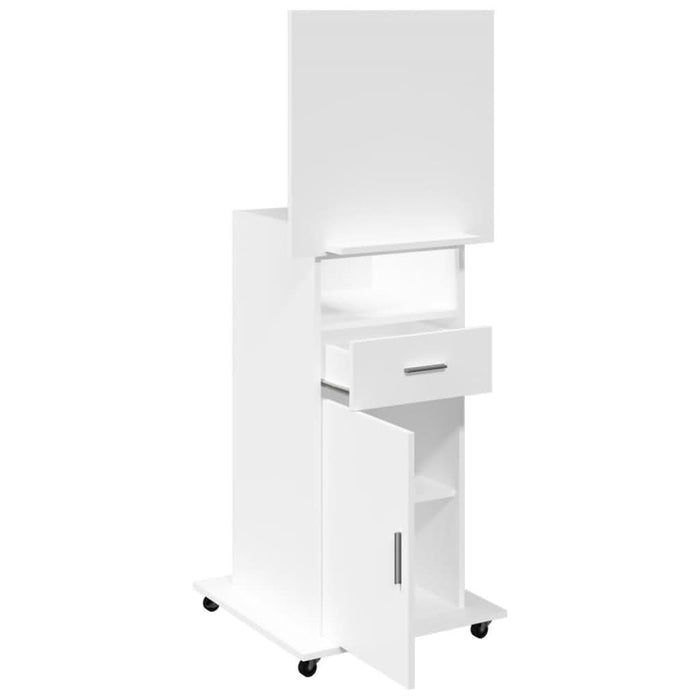 Pupitru cu roți și sertar alb 55x55x107 cm lemn prelucrat - WALTI WALTI