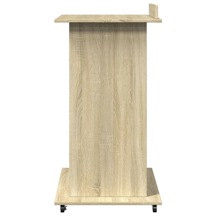 Pupitru roți și sertar stejar sonoma 55x55x107cm lemn prelucrat - WALTI WALTI
