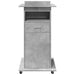 Pupitru cu roți și sertar beton gri 55x55x107 cm lemn prelucrat - WALTI WALTI