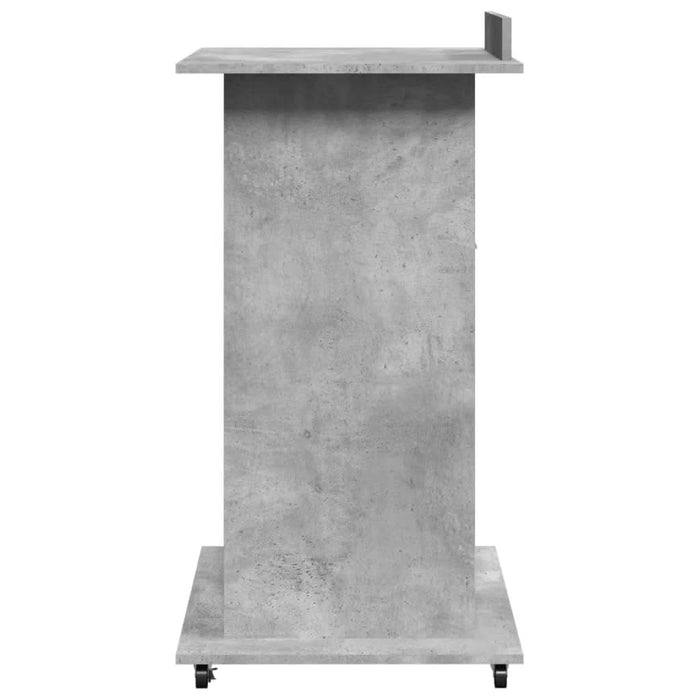 Pupitru cu roți și sertar beton gri 55x55x107 cm lemn prelucrat - WALTI WALTI