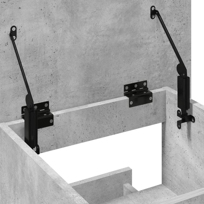Pupitru cu roți și sertar beton gri 55x55x107 cm lemn prelucrat - WALTI WALTI