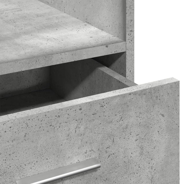 Pupitru cu roți și sertar beton gri 55x55x107 cm lemn prelucrat - WALTI WALTI