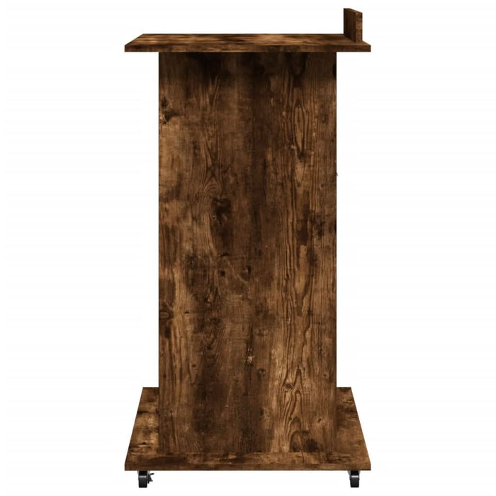 Pupitru roți/sertar stejar fumuriu 55x55x107 cm lemn prelucrat - WALTI WALTI