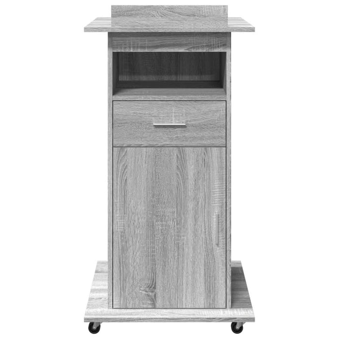 Pupitru cu roți și sertar sonoma gri 55x55x107cm lemn prelucrat - WALTI WALTI