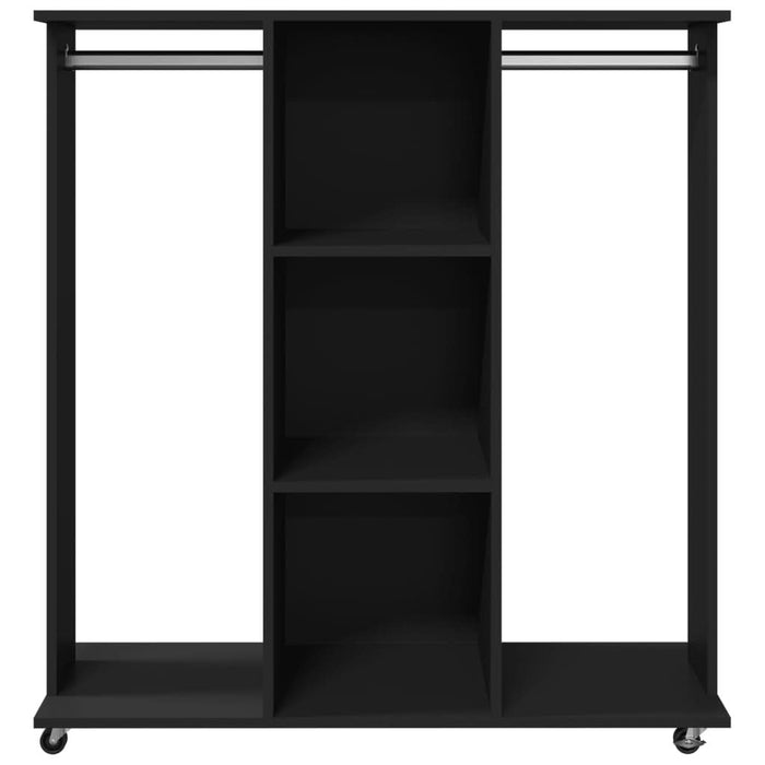 Șifonier cu roți, negru, 102x38x110 cm, lemn prelucrat - WALTI WALTI