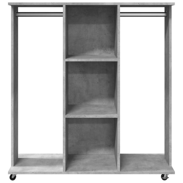 Șifonier cu roți, gri beton, 102x38x110 cm, lemn prelucrat - WALTI WALTI