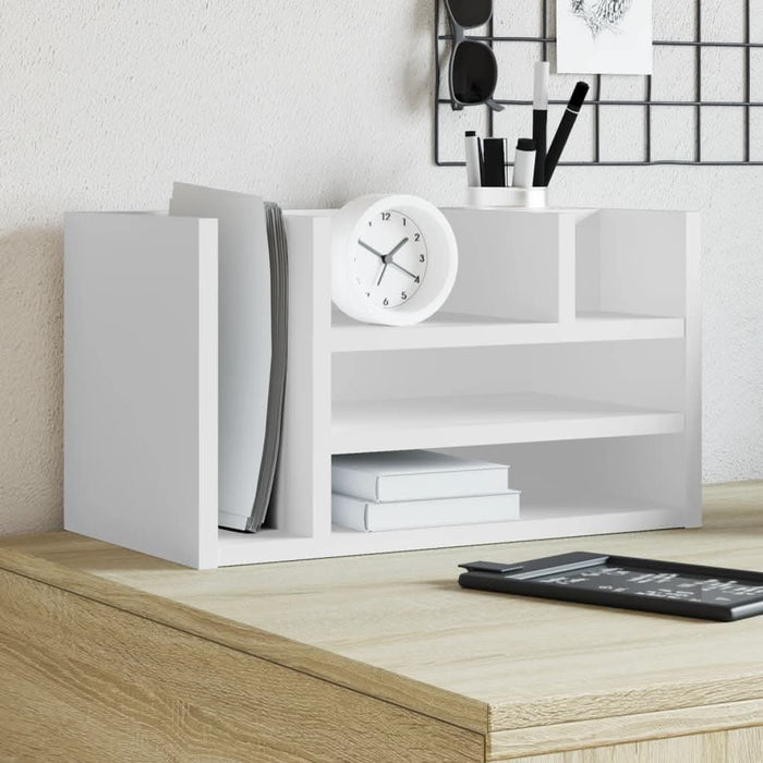 Organizator de birou, alb, 44,5x24x25 cm, lemn prelucrat - WALTI WALTI