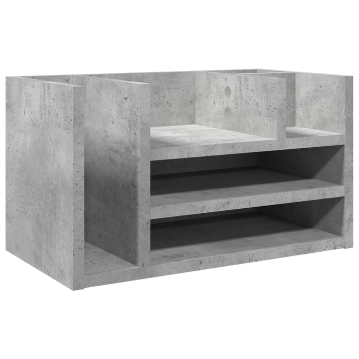 Organizator birou, gri beton, 44,5x24x25 cm lemn prelucrat - WALTI WALTI