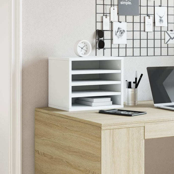 Organizator de birou, alb, 36x26x29,5 cm, lemn prelucrat - WALTI WALTI