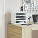 Organizator de birou, alb, 36x26x29,5 cm, lemn prelucrat - WALTI WALTI