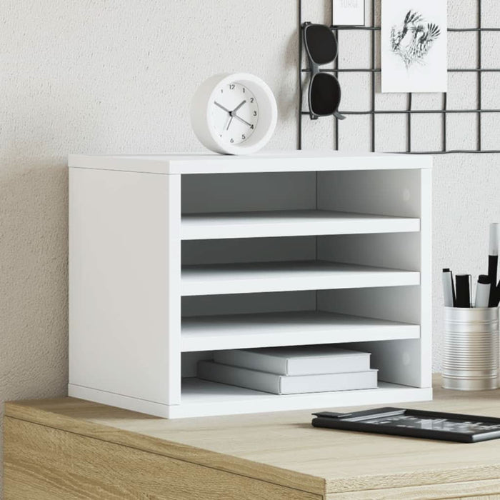Organizator de birou, alb, 36x26x29,5 cm, lemn prelucrat - WALTI WALTI