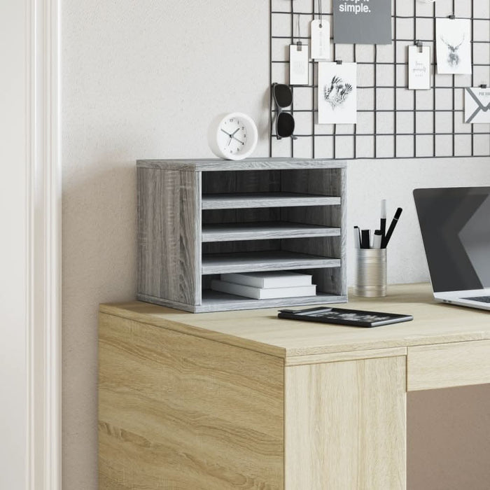 Organizator birou, gri sonoma, 36x26x29,5 cm lemn prelucrat - WALTI WALTI