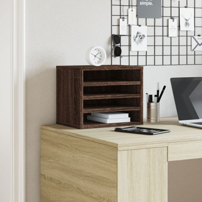 Organizator birou, stejar maro, 36x26x29,5 cm lemn prelucrat - WALTI WALTI