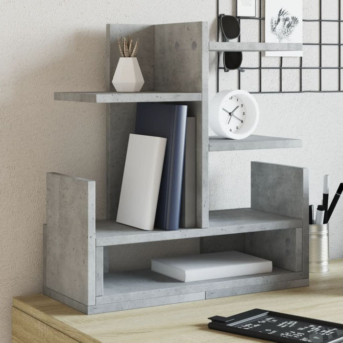 Organizator birou, gri beton, 49x20x52,5 cm lemn prelucrat - WALTI WALTI