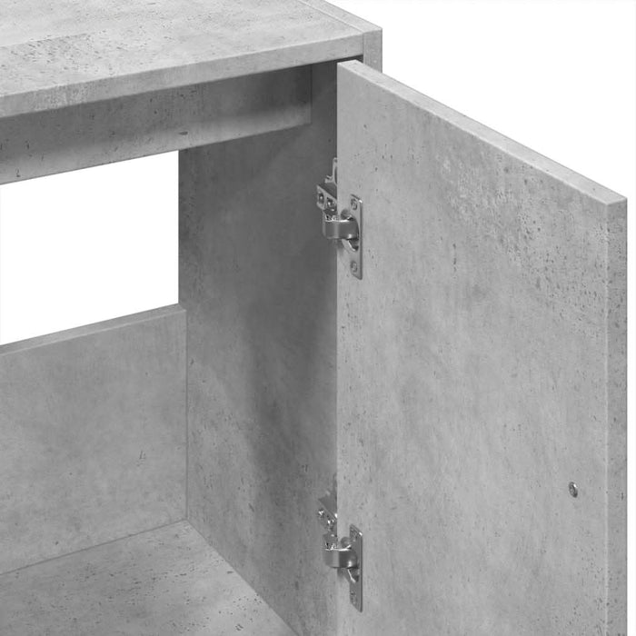 Dulap de chiuvetă, gri beton, 63x29x55 cm, lemn prelucrat - WALTI WALTI