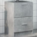 Dulap de chiuvetă, gri beton, 40x37x59 cm, lemn prelucrat - WALTI WALTI