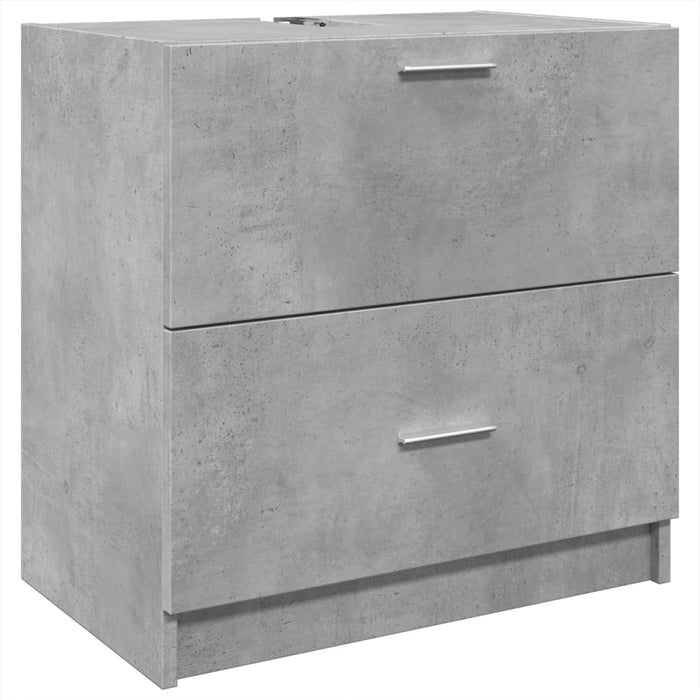 Dulap de chiuvetă, gri beton, 59x37x59 cm, lemn prelucrat - WALTI WALTI