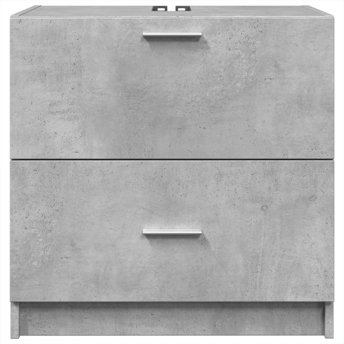 Dulap de chiuvetă, gri beton, 59x37x59 cm, lemn prelucrat - WALTI WALTI