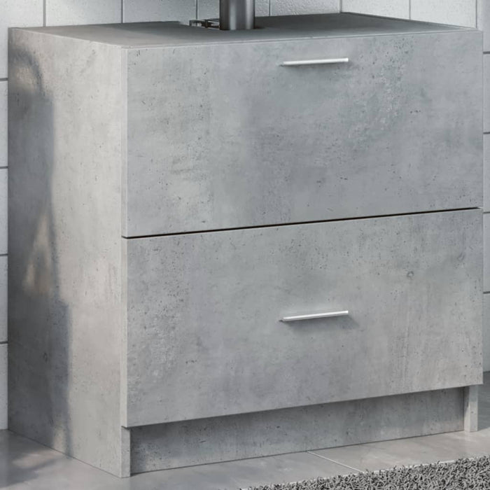 Dulap de chiuvetă, gri beton, 59x37x59 cm, lemn prelucrat - WALTI WALTI