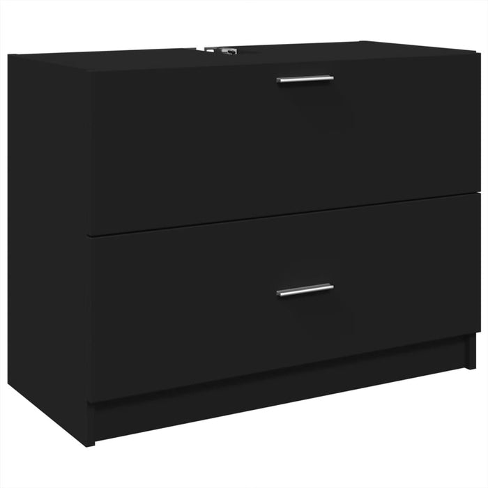 Dulap de chiuvetă, negru, 78x37x59 cm, lemn prelucrat - WALTI WALTI