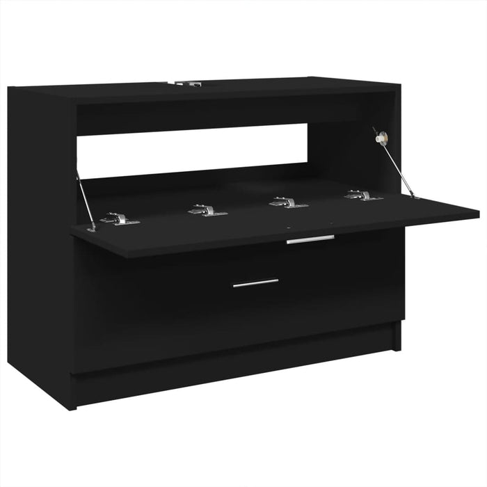 Dulap de chiuvetă, negru, 78x37x59 cm, lemn prelucrat - WALTI WALTI