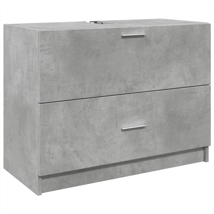 Dulap de chiuvetă, gri beton, 78x37x59 cm, lemn prelucrat - WALTI WALTI