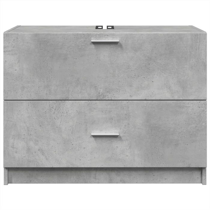 Dulap de chiuvetă, gri beton, 78x37x59 cm, lemn prelucrat - WALTI WALTI