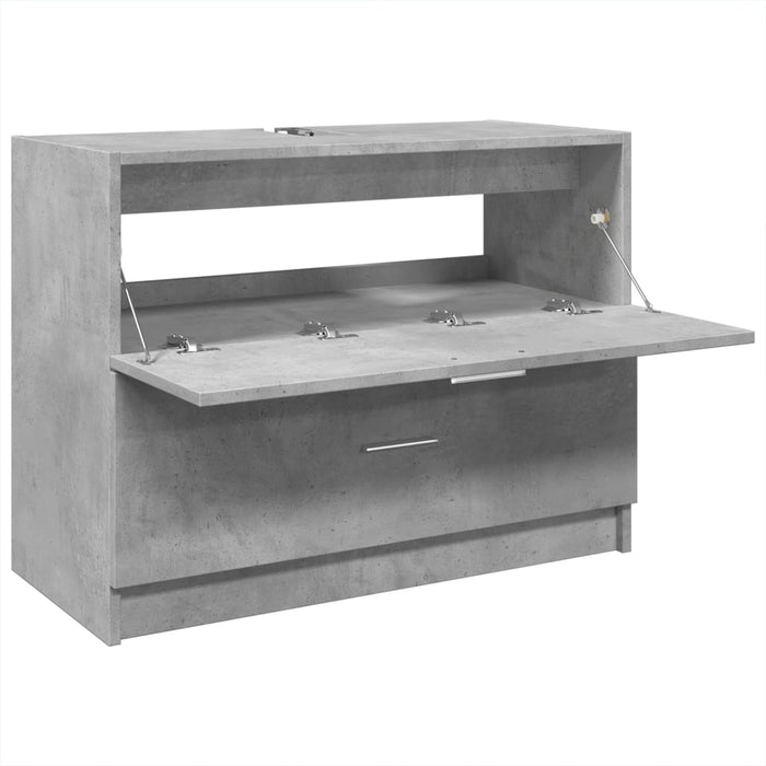 Dulap de chiuvetă, gri beton, 78x37x59 cm, lemn prelucrat - WALTI WALTI