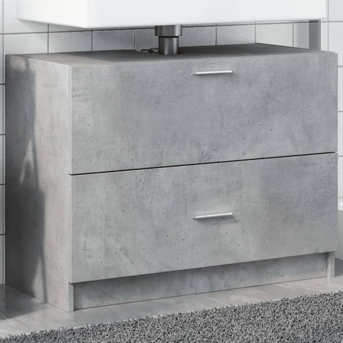 Dulap de chiuvetă, gri beton, 78x37x59 cm, lemn prelucrat - WALTI WALTI