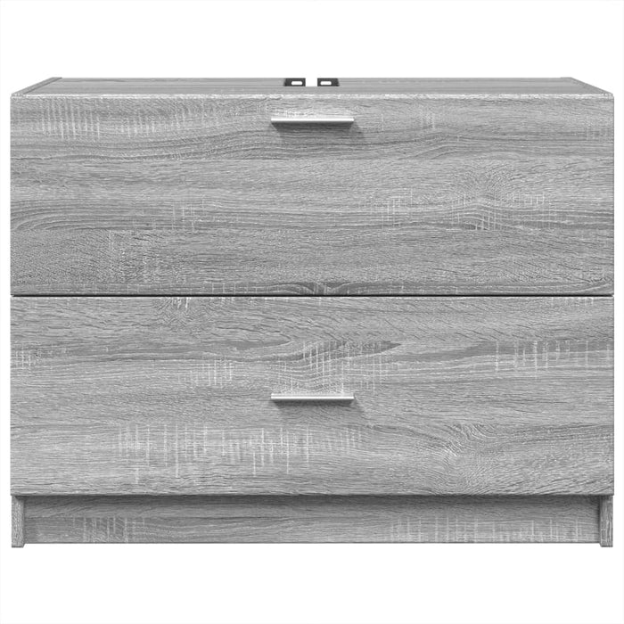 Dulap de chiuvetă, gri sonoma, 78x37x59 cm, lemn prelucrat - WALTI WALTI