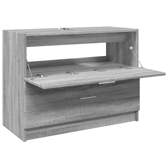 Dulap de chiuvetă, gri sonoma, 78x37x59 cm, lemn prelucrat - WALTI WALTI