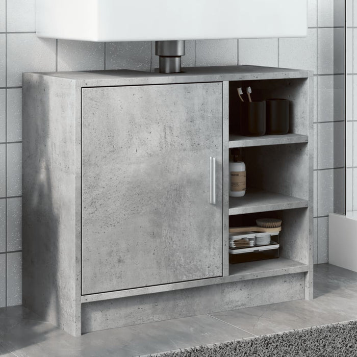 Dulap de chiuvetă, gri beton, 63x29x55 cm, lemn prelucrat - WALTI WALTI