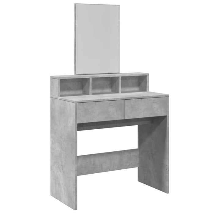 Masă de toaletă cu oglindă, gri beton, 80x41x144,5 cm - WALTI WALTI