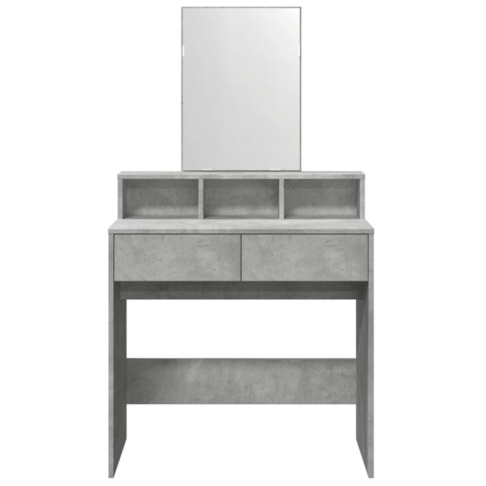 Masă de toaletă cu oglindă, gri beton, 80x41x144,5 cm - WALTI WALTI