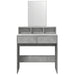 Masă de toaletă cu oglindă, gri beton, 80x41x144,5 cm - WALTI WALTI