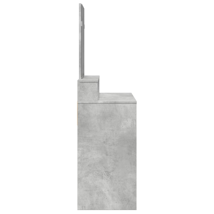 Masă de toaletă cu oglindă, gri beton, 80x41x144,5 cm - WALTI WALTI