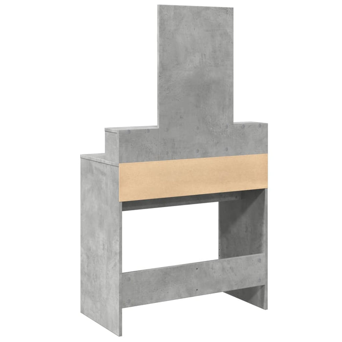 Masă de toaletă cu oglindă, gri beton, 80x41x144,5 cm - WALTI WALTI