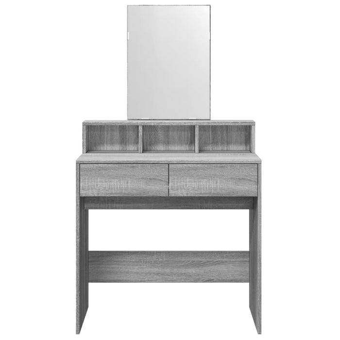 Masă de toaletă cu oglindă, gri sonoma, 80x41x144,5 cm - WALTI WALTI