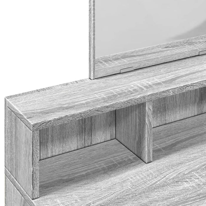 Masă de toaletă cu oglindă, gri sonoma, 80x41x144,5 cm - WALTI WALTI