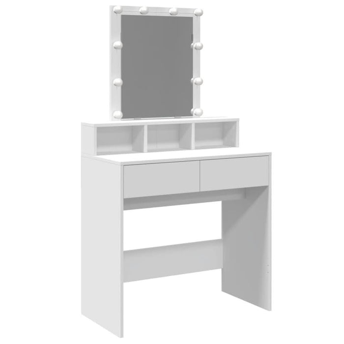 Masă de toaletă cu LED, alb, 80x41x144,5 cm - WALTI WALTI