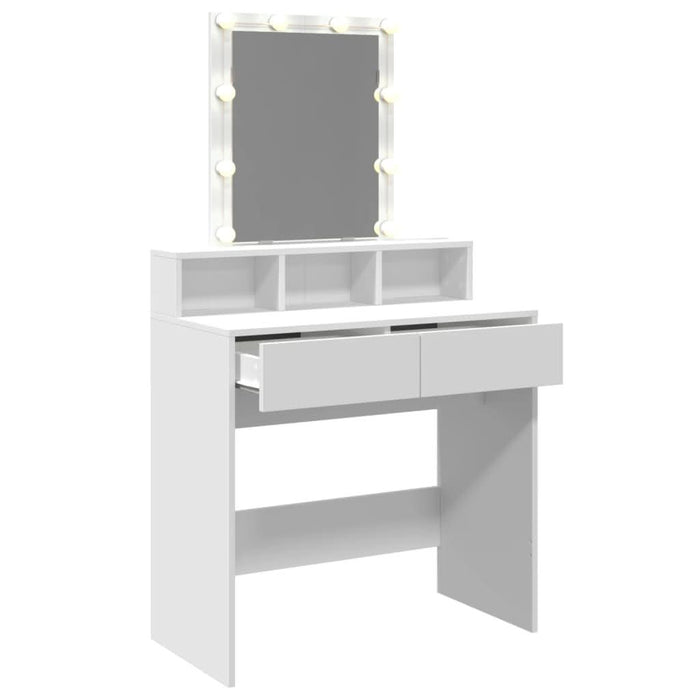 Masă de toaletă cu LED, alb, 80x41x144,5 cm - WALTI WALTI