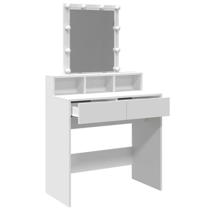 Masă de toaletă cu LED, alb, 80x41x144,5 cm - WALTI WALTI