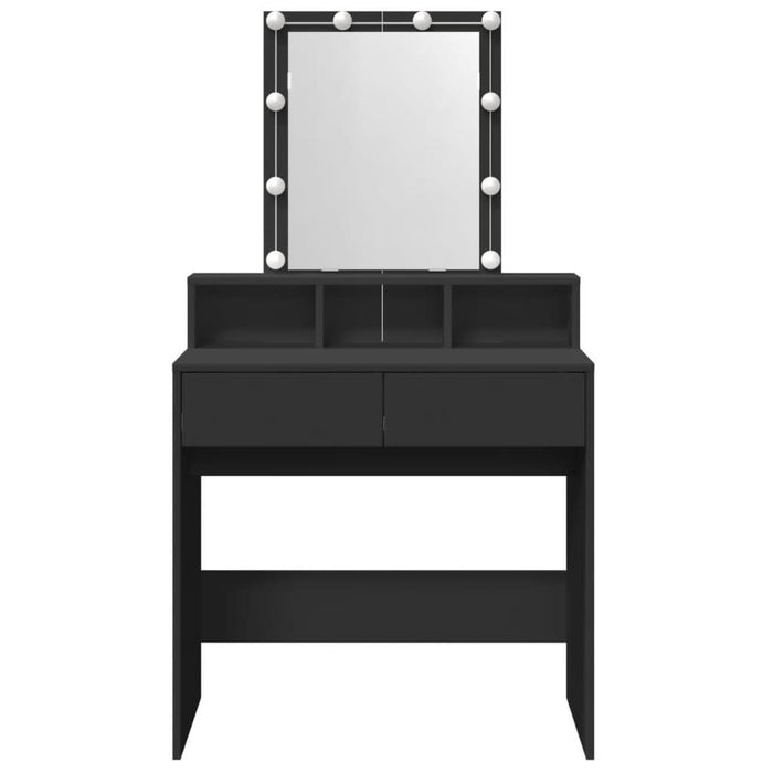 Masă de toaletă cu LED, negru, 80x41x144,5 cm - WALTI WALTI