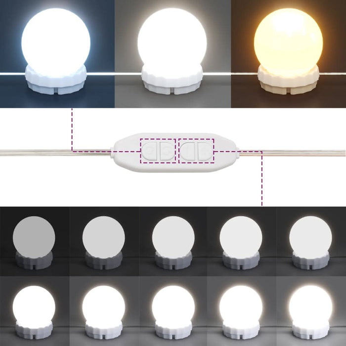 Masă de toaletă cu LED, stejar sonoma, 80x41x144,5 cm - WALTI WALTI